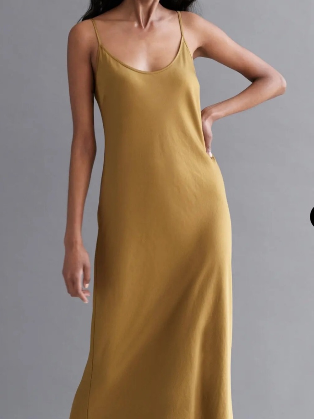 Jenni Kayne Mustard Slip Midi Dress